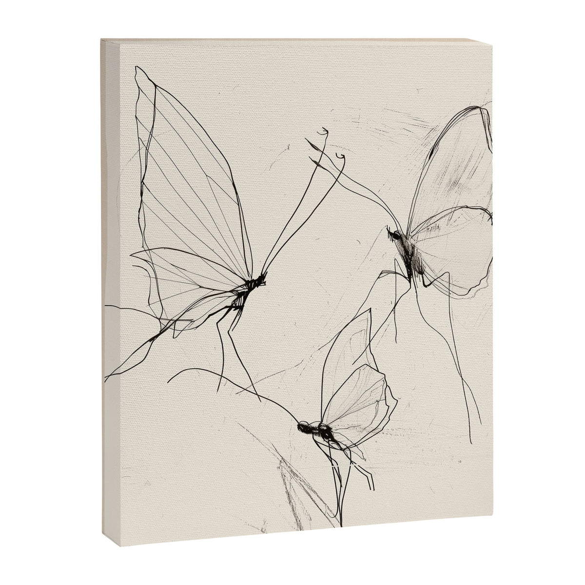 Minimal Butterfly Sketch Canvas Print Gallery Image 6