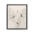 Minimal Butterfly Sketch Framed Canvas Print Gallery Image 6
