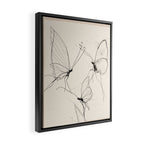 Minimal Butterfly Sketch Framed Canvas Print Gallery Image 2