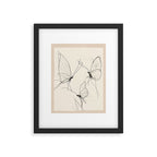 Minimal Butterfly Sketch Framed Art Print Gallery Image 5