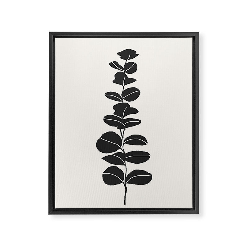 Minimal Eucalyptus Line Art Framed Canvas Print Gallery Image 6