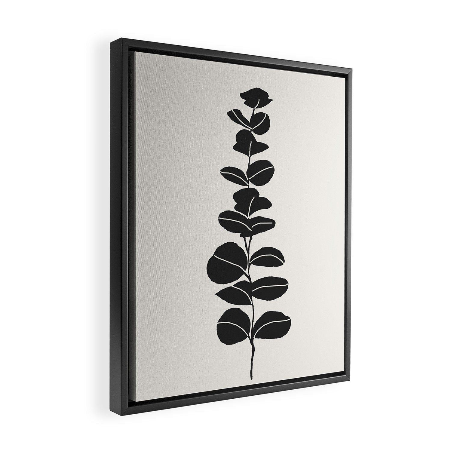 Minimal Eucalyptus Line Art Framed Canvas Print Gallery Image 2