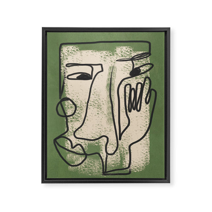 Minimal Face Impression 1 Framed Canvas Print Gallery Image 1