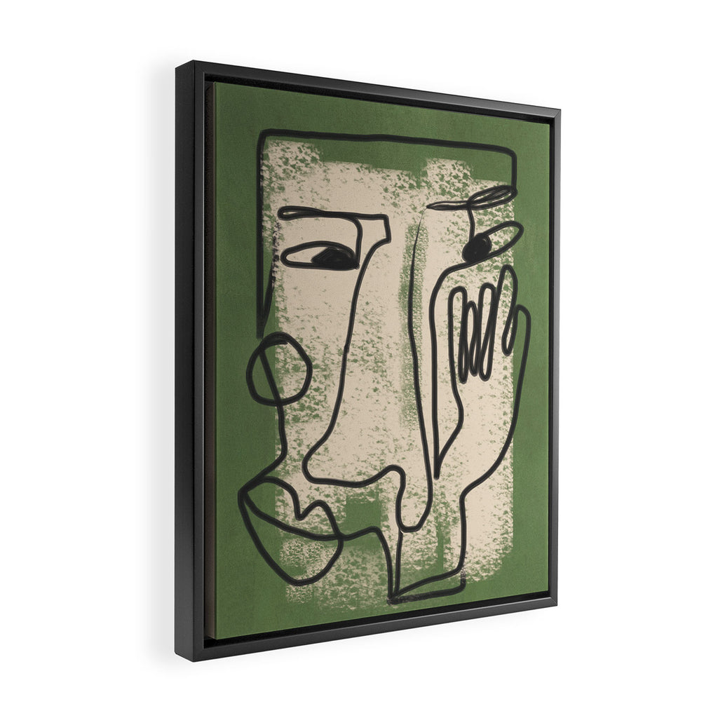 Minimal Face Impression 1 Framed Canvas Print Gallery Image 2