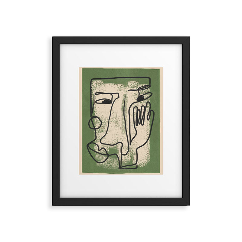 Minimal Face Impression 1 Framed Art Print Gallery Image 5