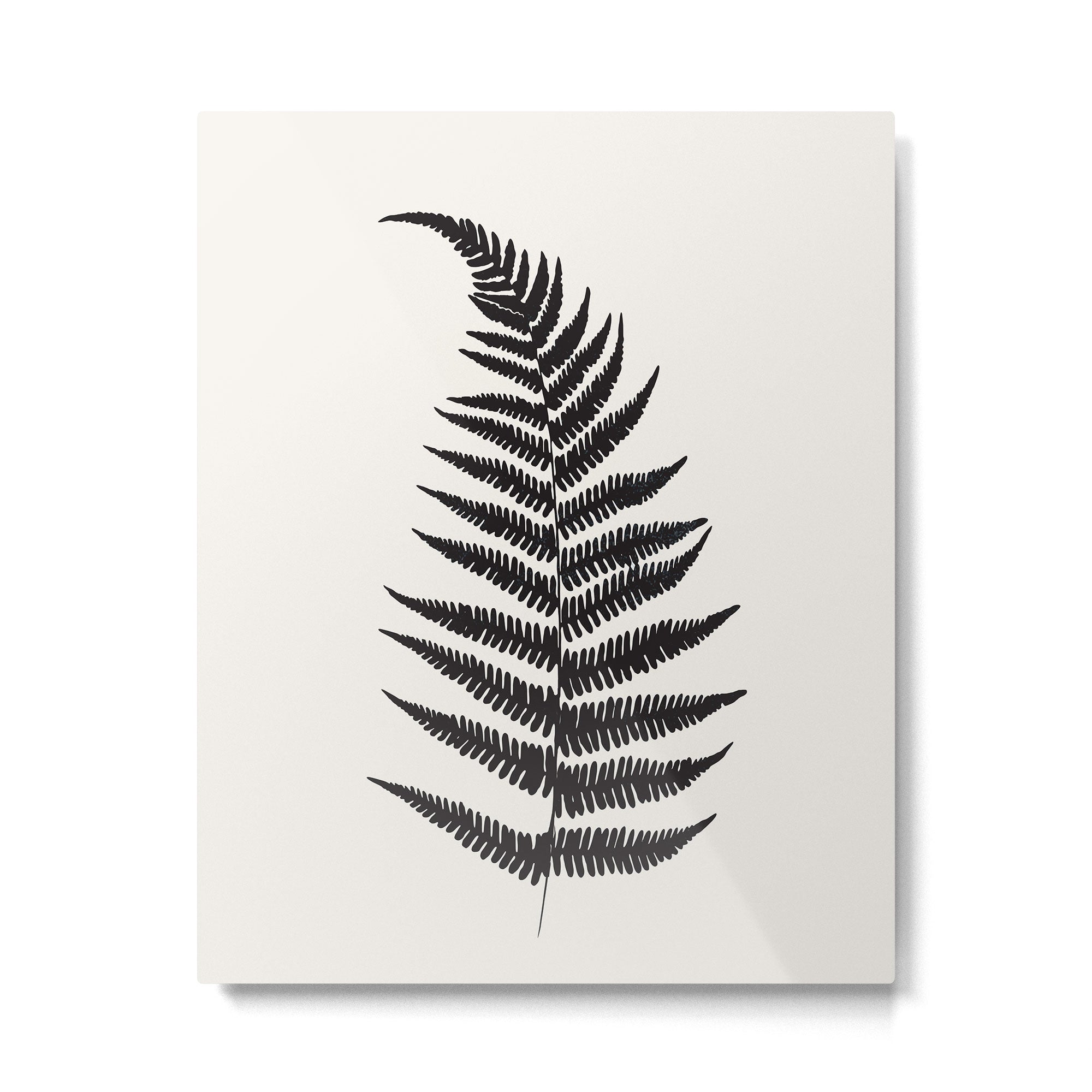 Minimal Fern Leaf Metal Print Gallery Image 4