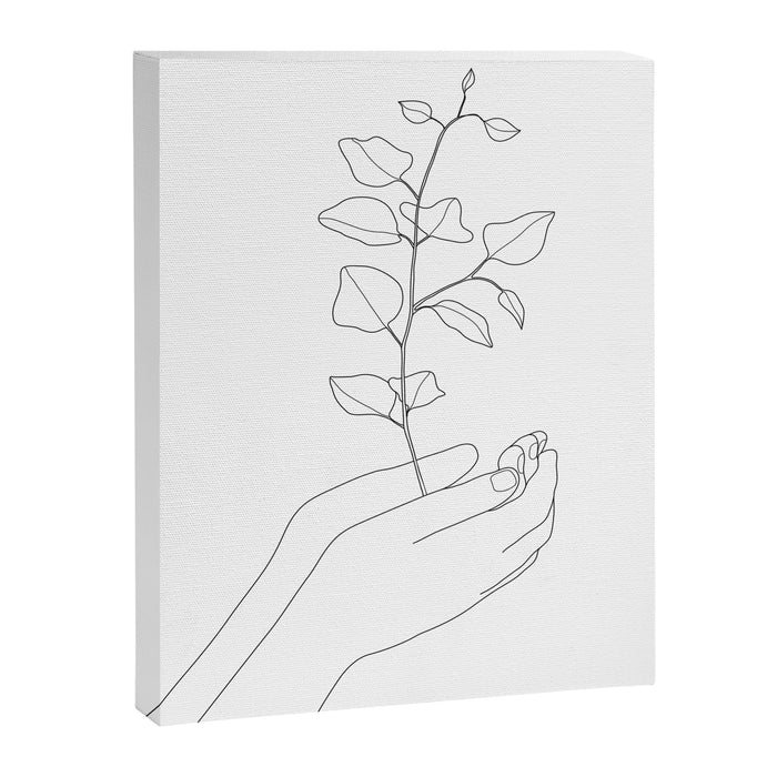 Minimal Hand Holding the Branch II Canvas Print Gallery Image 1