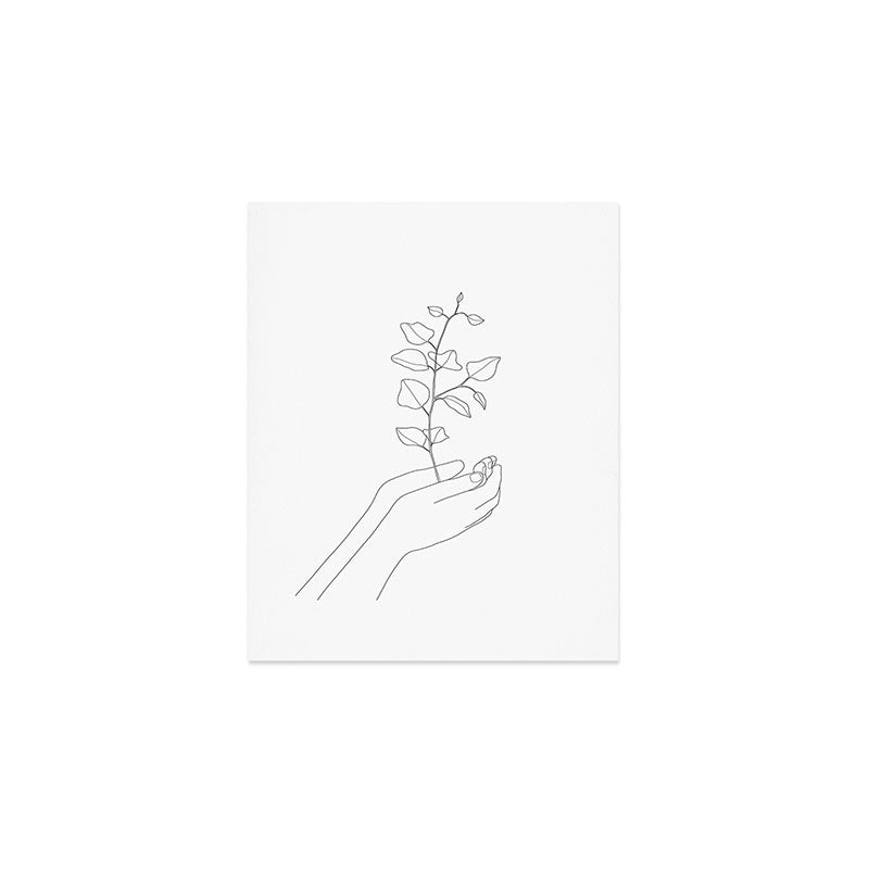 Minimal Hand Holding the Branch II Art Print Gallery Image 1
