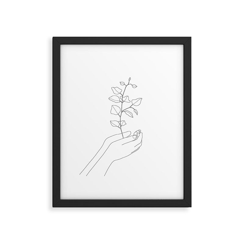 Minimal Hand Holding the Branch II Framed Art Print Gallery Image 5
