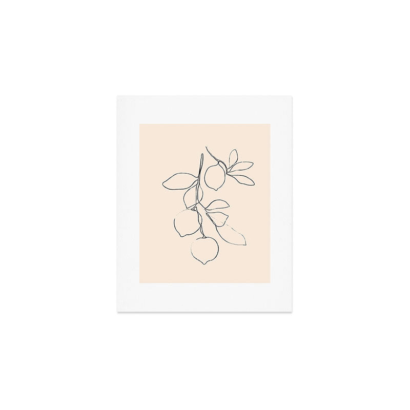Minimal Lemons Art Print Gallery Image 1