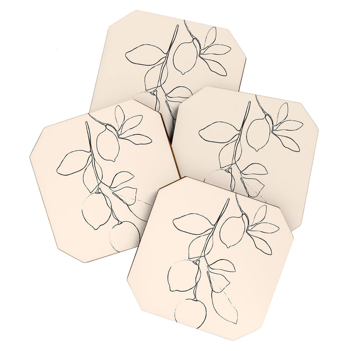 Minimal Lemons Coaster Gallery Image 1
