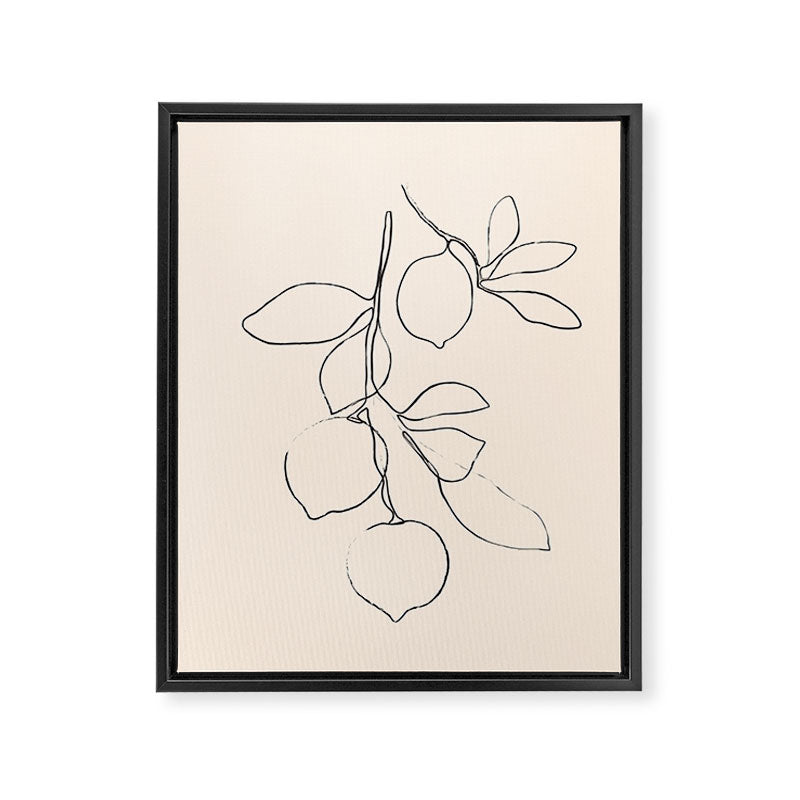 Minimal Lemons Framed Canvas Print Gallery Image 6