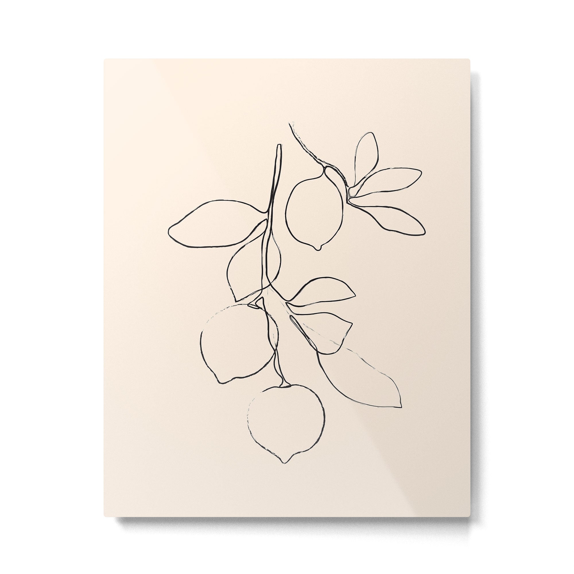 Minimal Lemons Metal Print Gallery Image 4