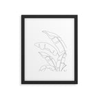 Minimal Line Art Banana Leaves Framed Art Print Gallery Image 5