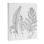 Minimal Line Art Fern Leaves Canvas Print Gallery Image 6