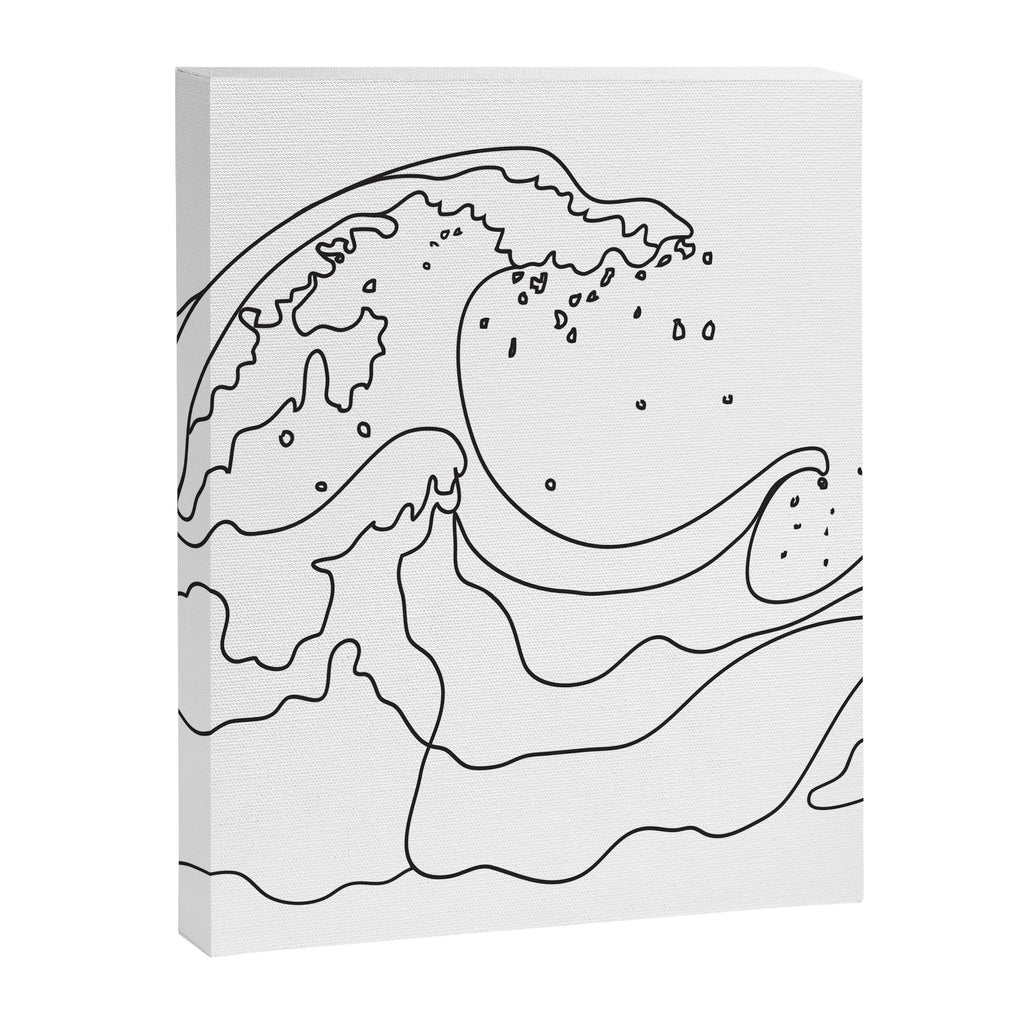 Minimal Line Art Ocean Waves Canvas Print Gallery Image 6