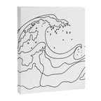 Minimal Line Art Ocean Waves Canvas Print Gallery Image 6