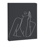 Minimal Line Art of a Woman Canvas Print Gallery Image 8
