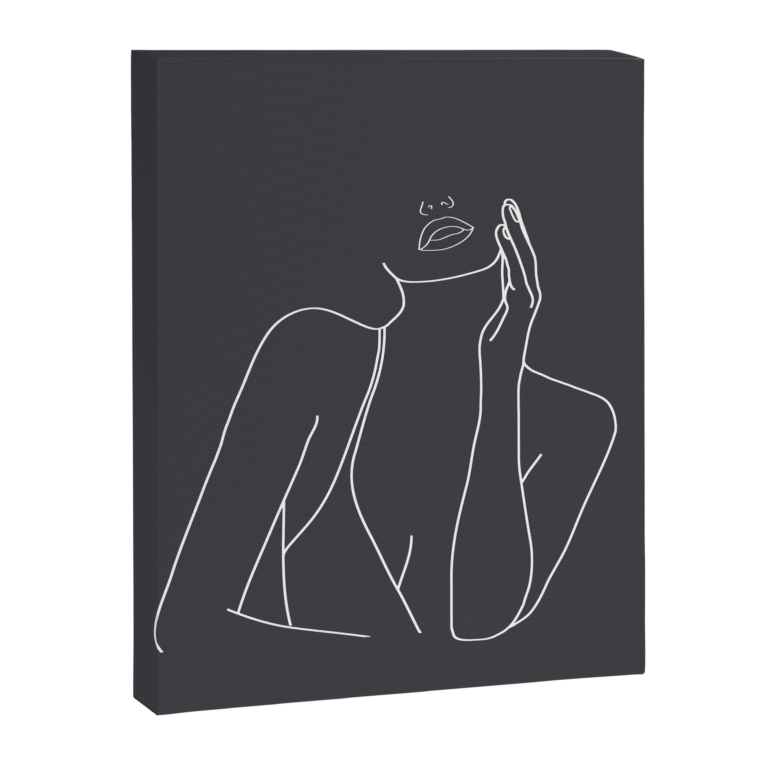 Minimal Line Art of a Woman Canvas Print Gallery Image 8