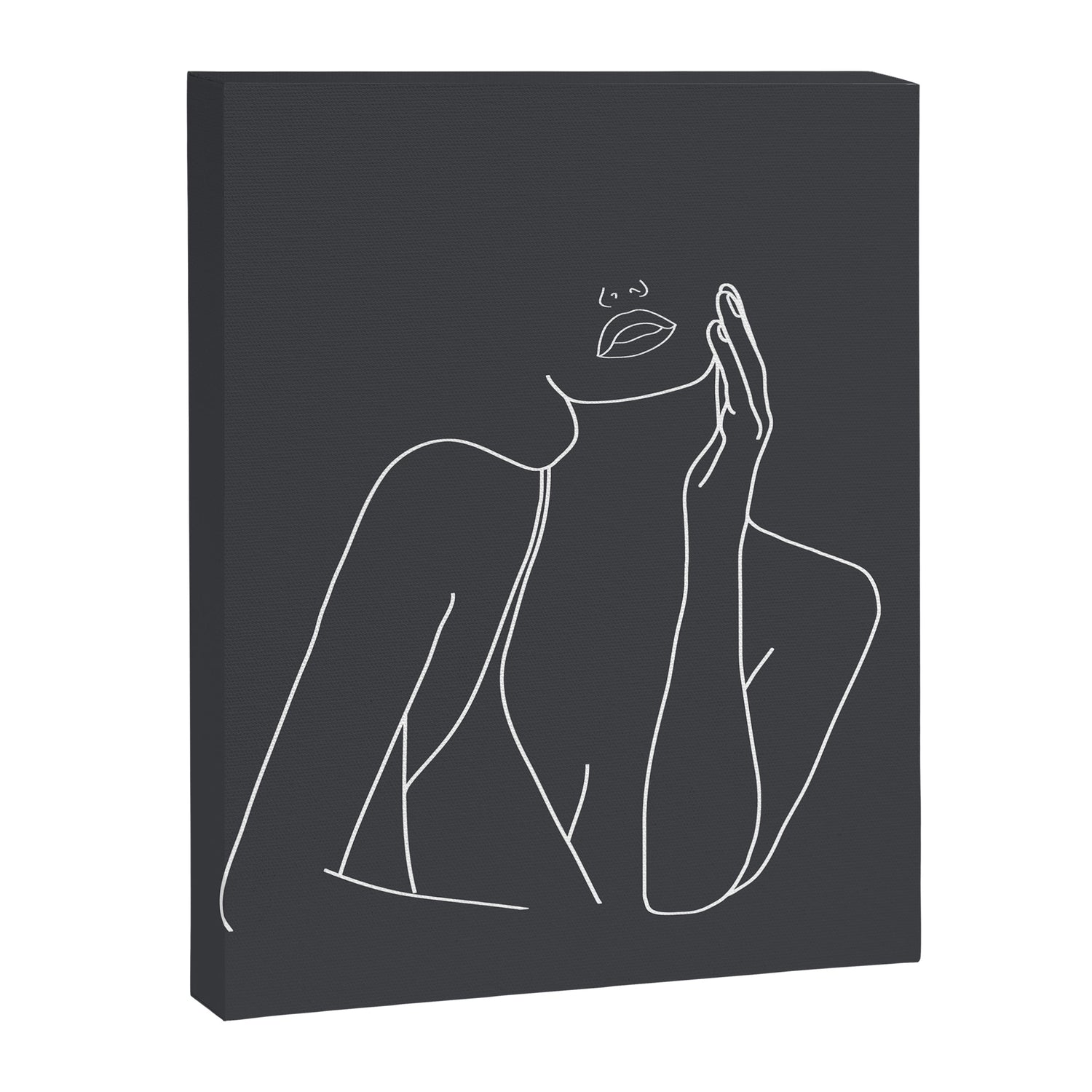 Minimal Line Art of a Woman Canvas Print Gallery Image 3