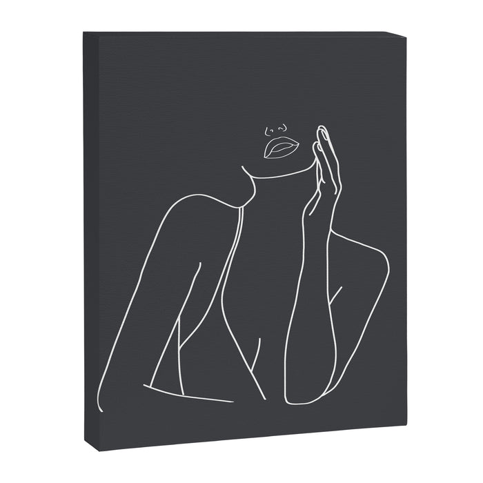 Minimal Line Art of a Woman Canvas Print Gallery Image 1