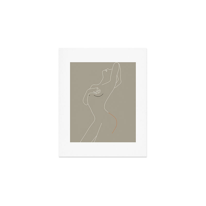 Minimal Line Art Woman Figure II Art Print Gallery Image 1