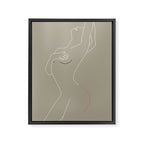 Minimal Line Art Woman Figure II Framed Canvas Print Gallery Image 6