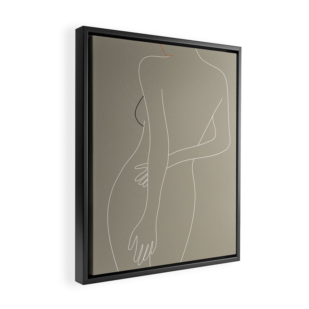 Minimal Line Art Woman Figure III Framed Canvas Print Gallery Image 2
