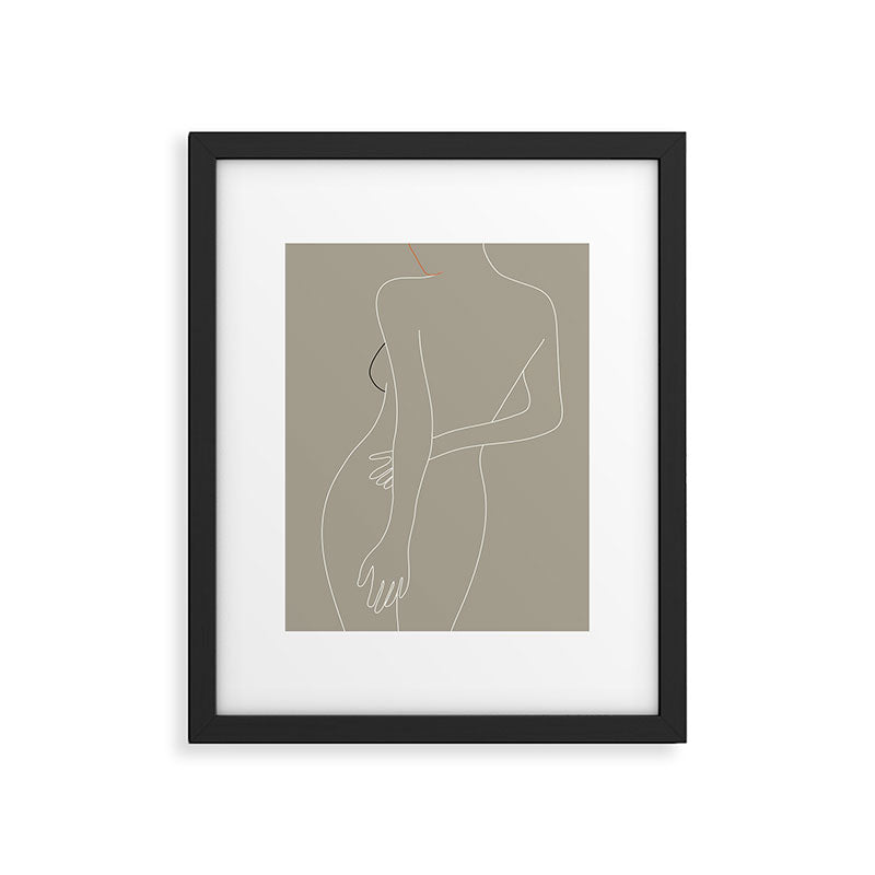Minimal Line Art Woman Figure III Framed Art Print Gallery Image 5