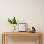 Minimal Line Art Woman with Flowers III Framed Canvas Print Gallery Image 4