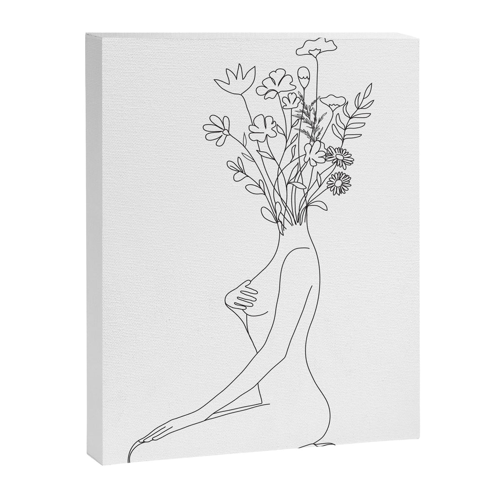 Minimal Line Bloom Canvas Print Gallery Image 6