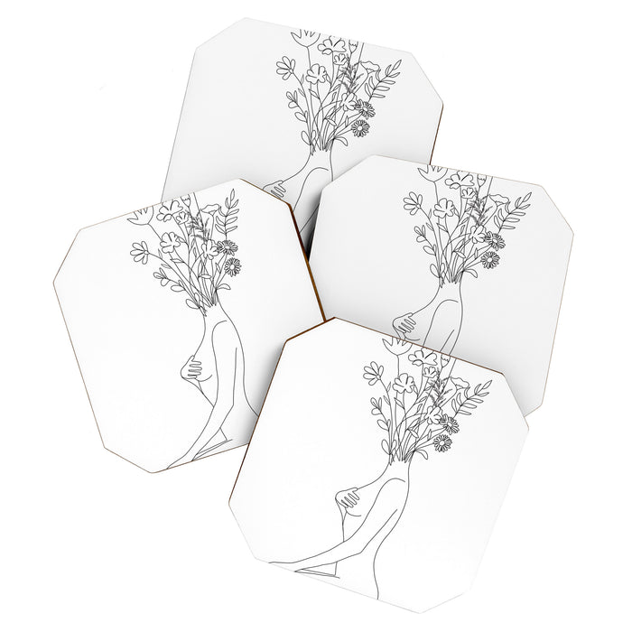 Minimal Line Bloom Coaster Gallery Image 1