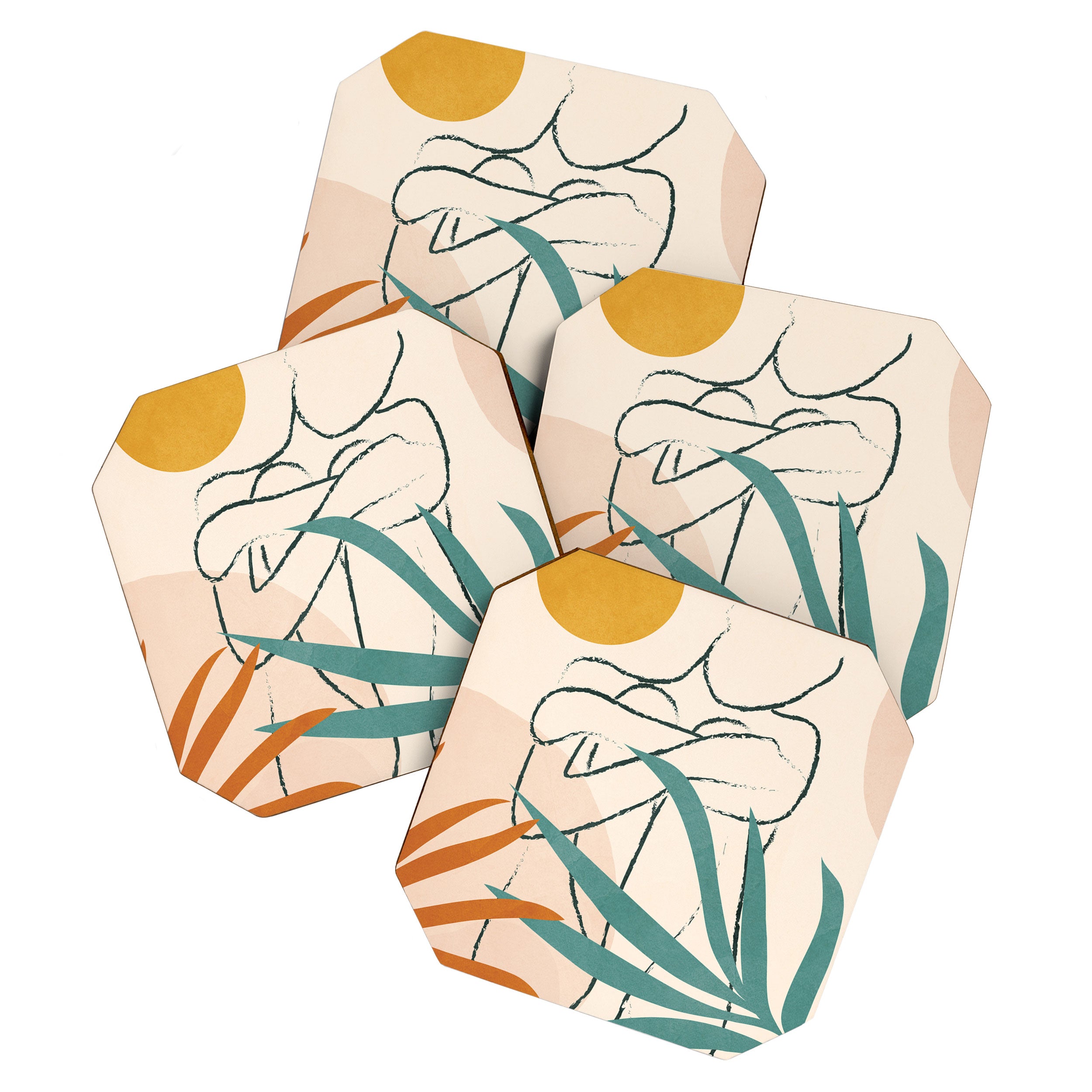 Minimal Line in Nature I Coaster Gallery Image 1