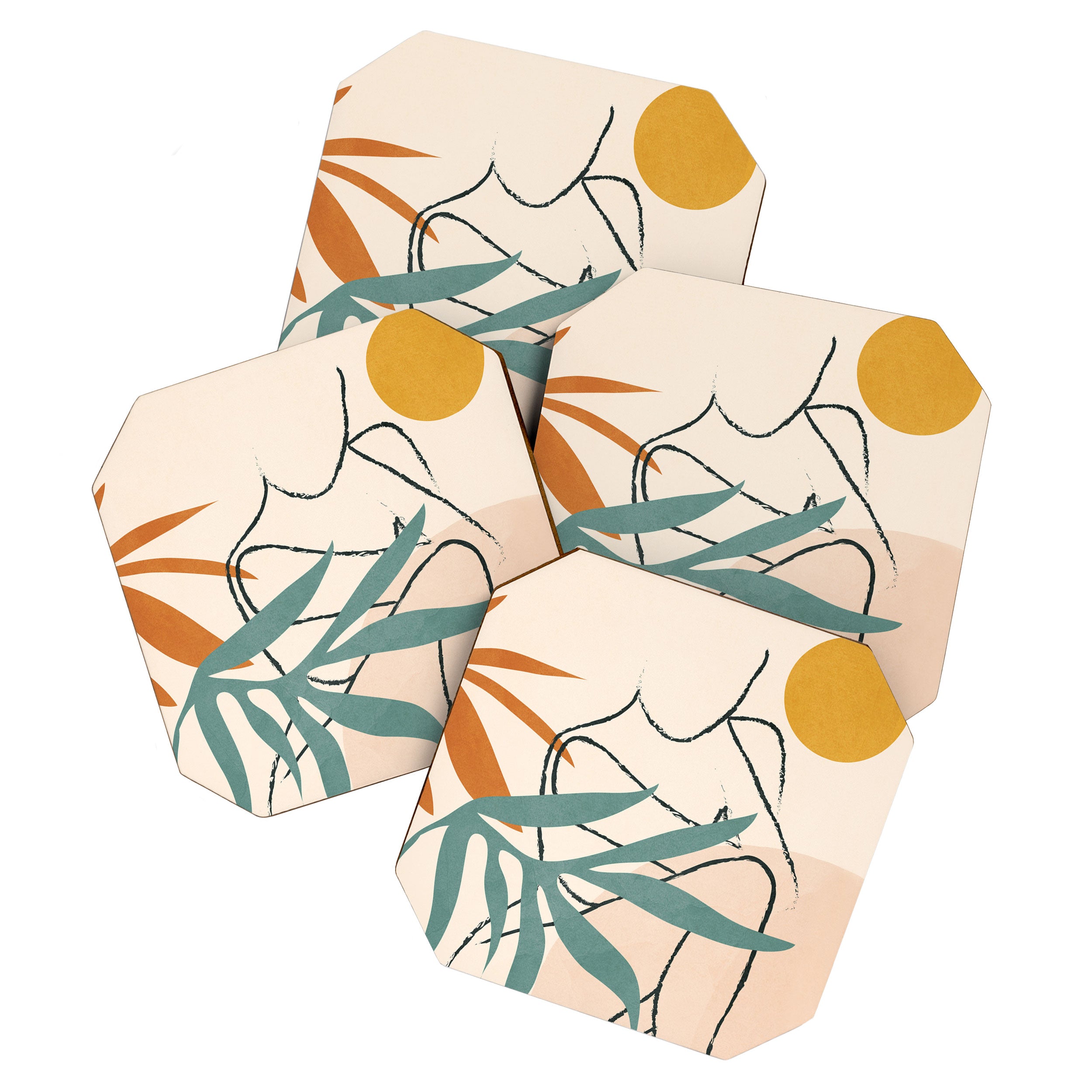Minimal Line in Nature II Coaster Gallery Image 1