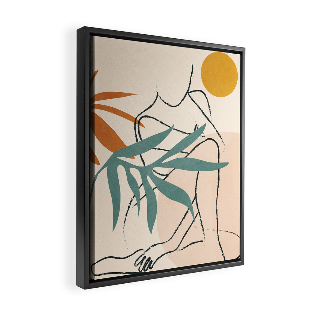 Minimal Line in Nature II Framed Canvas Print Gallery Image 2