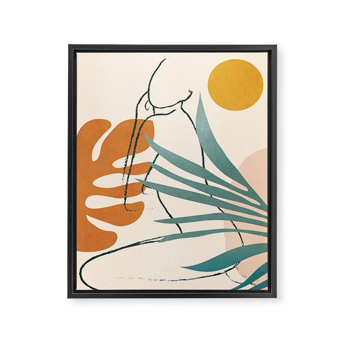 Minimal Line in Nature III Framed Canvas Print Gallery Image 1