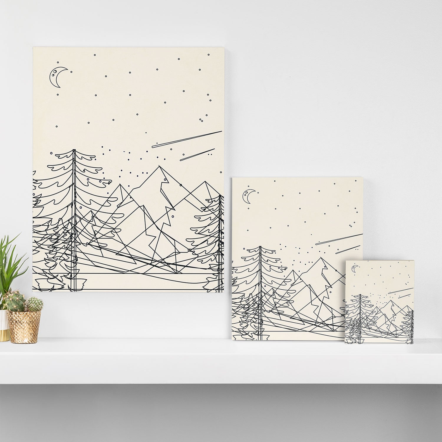 Minimal Line Mountain Beauty I Canvas Print Gallery Image 3