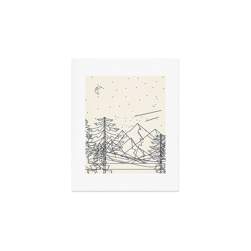 Minimal Line Mountain Beauty I Art Print Gallery Image 1