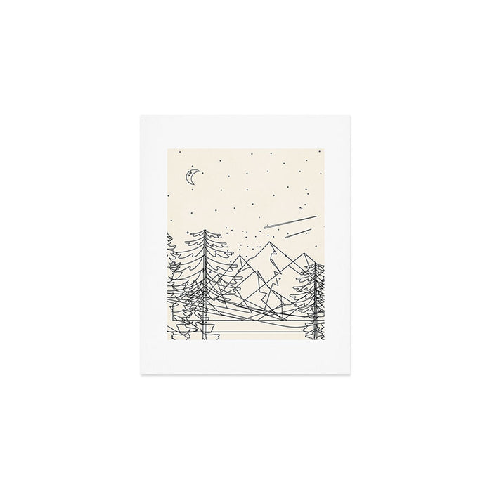 Minimal Line Mountain Beauty I Art Print Gallery Image 1