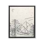 Minimal Line Mountain Beauty I Framed Canvas Print Gallery Image 3
