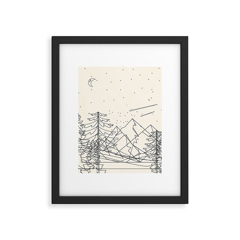 Minimal Line Mountain Beauty I Framed Art Print Gallery Image 6