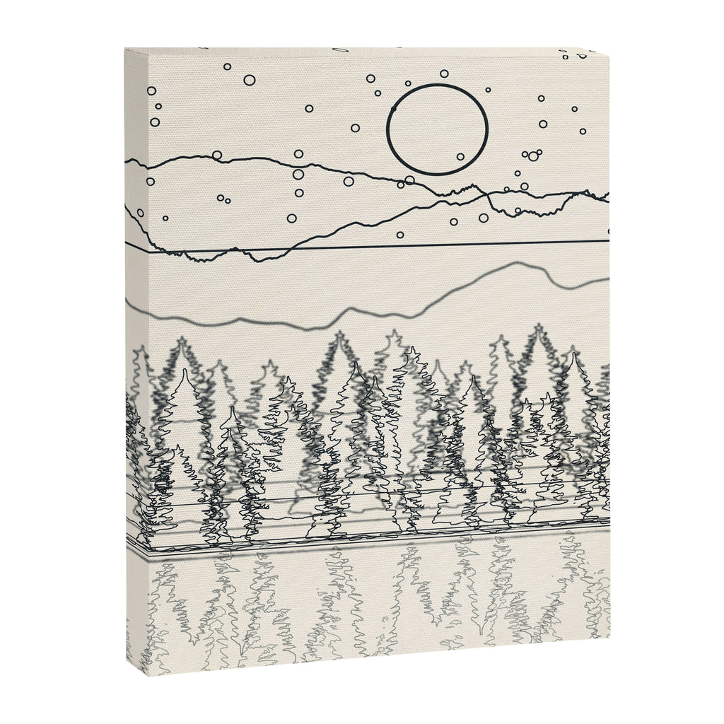 Minimal Line Mountain Beauty II Canvas Print Gallery Image 8