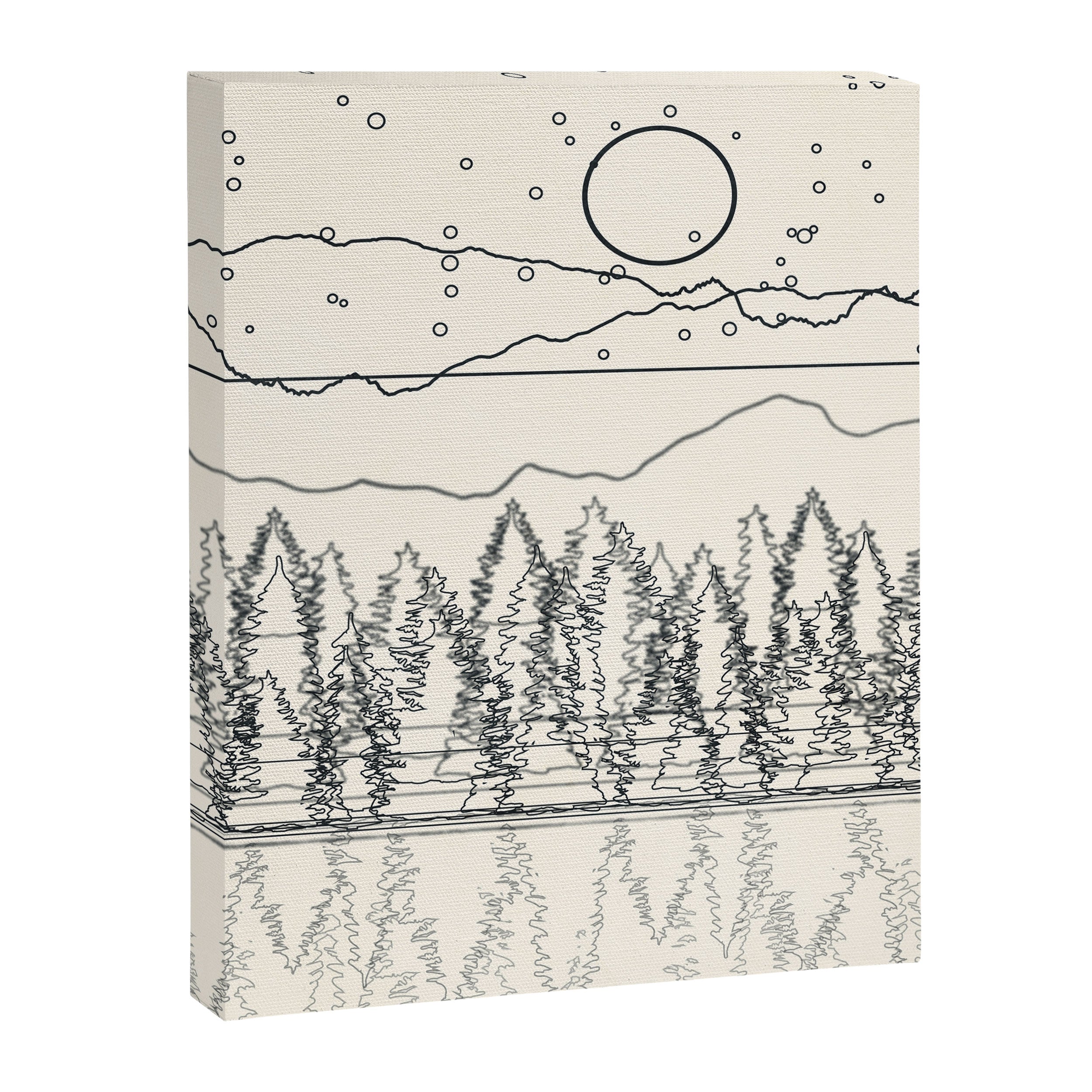 Minimal Line Mountain Beauty II Canvas Print Gallery Image 8