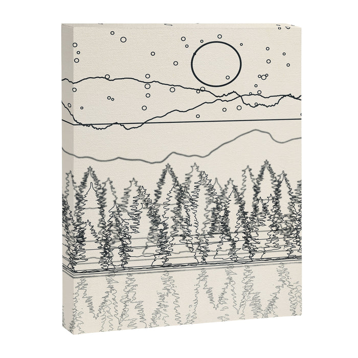 Minimal Line Mountain Beauty II Canvas Print Gallery Image 1