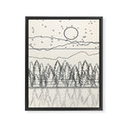 Minimal Line Mountain Beauty II Framed Canvas Print Gallery Image 8