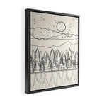 Minimal Line Mountain Beauty II Framed Canvas Print Gallery Image 2