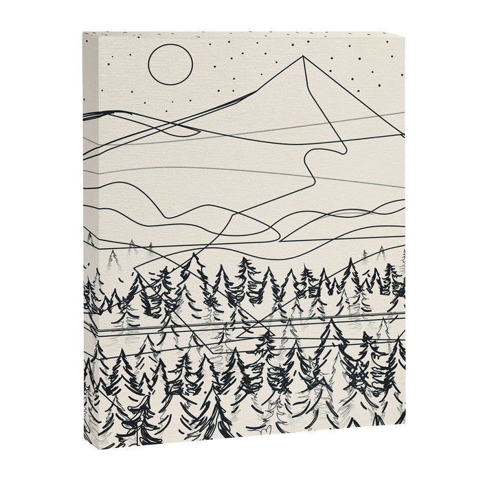 Minimal Line Mountain Beauty III Canvas Print Gallery Image 1