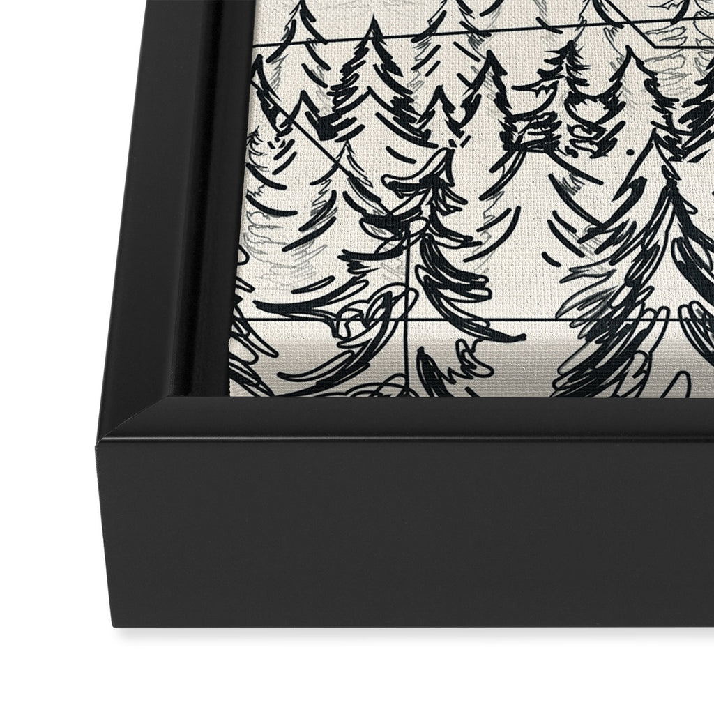 Minimal Line Mountain Beauty III Framed Canvas Print Gallery Image 3