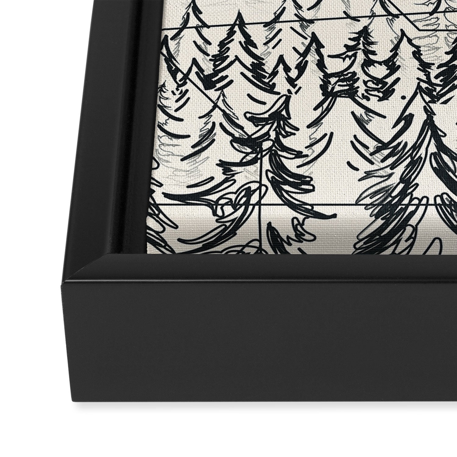 Minimal Line Mountain Beauty III Framed Canvas Print Gallery Image 3