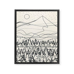Minimal Line Mountain Beauty III Framed Canvas Print Gallery Image 8